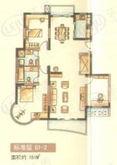 景怡佳苑房型: 三房;  面积段: 150 －160 平方米;户型图
