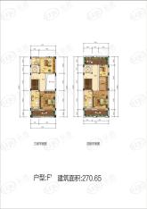 空港花城4室2厅5卫户型图