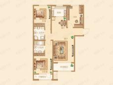 新华联雅园3室2厅2卫户型图