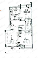 幸福里（亲亲家园四期）房型: 二房;  面积段: 53 －89 平方米;
户型图