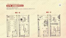 中国西南城2室1厅2卫户型图
