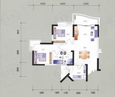 华宇林泉雅舍二期房型: 二房;  面积段: 88.95 －108.33 平方米;户型图