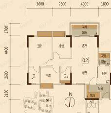 东海国际商务公馆5期 2区 8座 02单元户型图