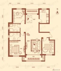 朗庭山3室2厅2卫户型图