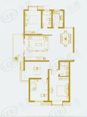月夏香樟林房型: 三房;  面积段: 119 －146 平方米;
户型图