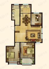 城建崋庭3室2厅1卫户型图