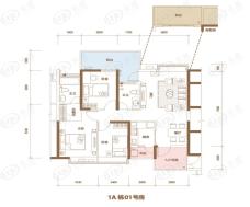 世纪新城3室2厅2卫户型图