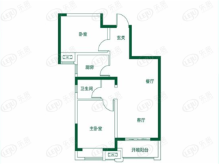 永威东棠87.63㎡户型户型图