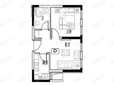 中海学府公馆公寓标准层58㎡户型户型图