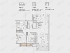 碧桂园华星·世纪学府3室2厅1卫户型图