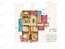 富力十号160平米户型户型图