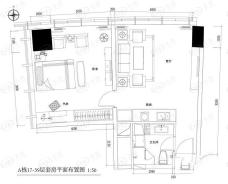 MIG金融大厦1室2厅1卫户型图