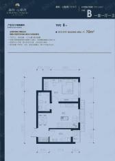 融科心贻湾房型: 一房;  面积段: 60 －80 平方米;户型图