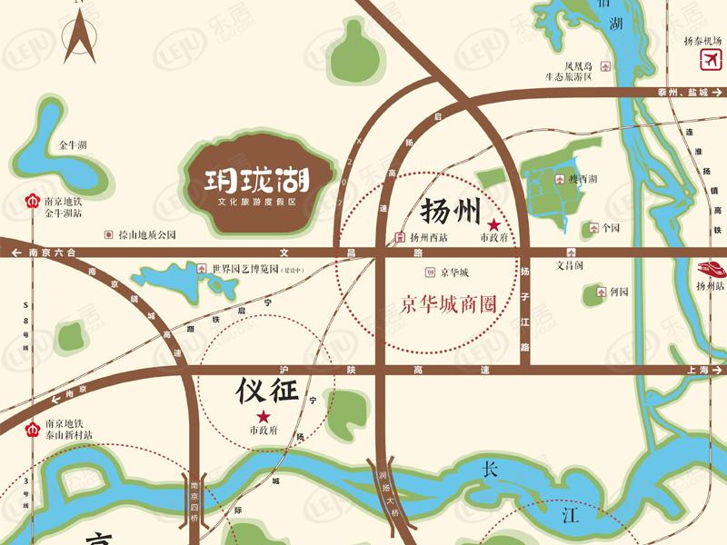 仪征市扬州扬州玥珑湖旅游度假区最新价格来袭，约9000-10000元/㎡，户型面积90~190㎡