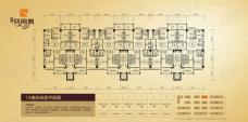 凤凰城13幢标准层整体户型图户型图