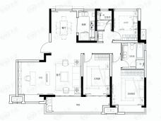 望云山花园4室2厅2卫户型图