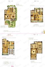 九龙仓兰宫260平Noble系列 下叠端套户型图