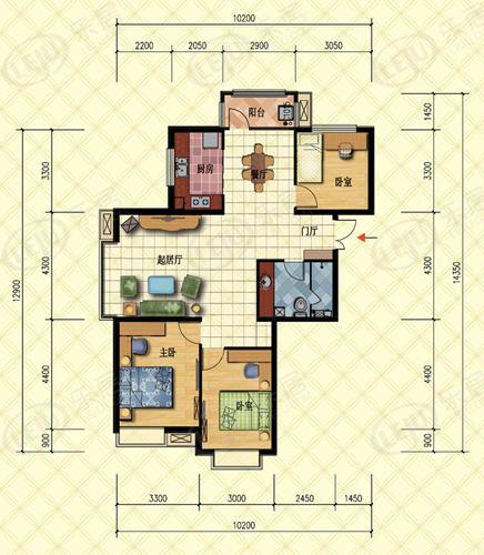 郊区盛世新城户型公布 户型面积103.6~154.47㎡