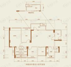 潜龙曼海宁(南区)5栋5-1B 奇数层 3房2厅2卫4阳台户型图