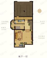 玉榕庄联墅C1户型地下室户型图