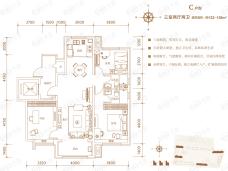 碧桂园公园壹号C户型132-138平米户型图