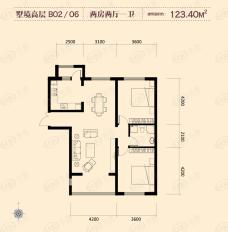 玫瑰湾二期·珑岸2室2厅1卫户型图