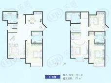 徐汇公寓房型: 四房;  面积段: 175 －250 平方米;户型图