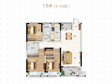 禹州建业春天里3室2厅2卫户型图