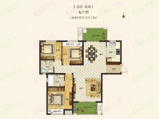 新旭·京华府3室2厅2卫户型图