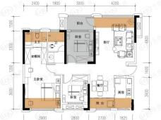 天元涉外景园C8栋01户型户型图