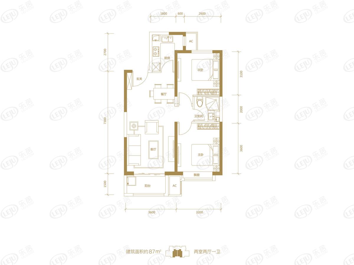 武清金科博翠湾户型图公布 87~235㎡约16000元/㎡