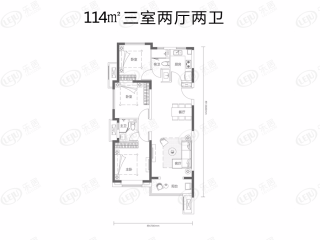 日月星城117㎡户型图