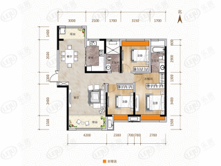 五矿.万境水岸C1户型户型图