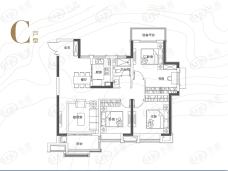 西子曼城4室2厅1卫户型图