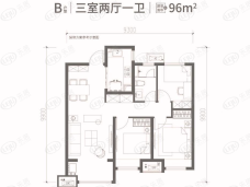 中南春风里3室2厅1卫户型图