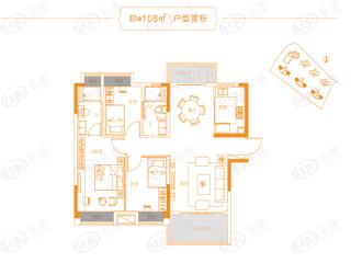 住宅·水晶中央89平户型户型图