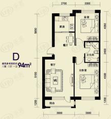 丰远玫瑰城尚品D户型户型图