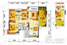 沃德梦想A-1型：3房2厅2卫户型图