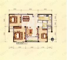 城改春景花园3室2厅1卫户型图