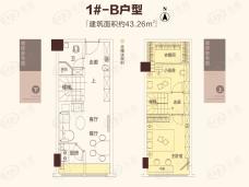 香江国际1#-B户型户型图