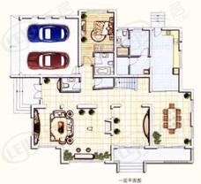 盛世天地二期房型: 单幢别墅;  面积段: 355.51 －374.62 平方米;户型图