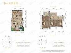 龙湖·双珑原著4室2厅3卫户型图