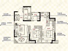 天和前滩时代3室2厅1卫户型图