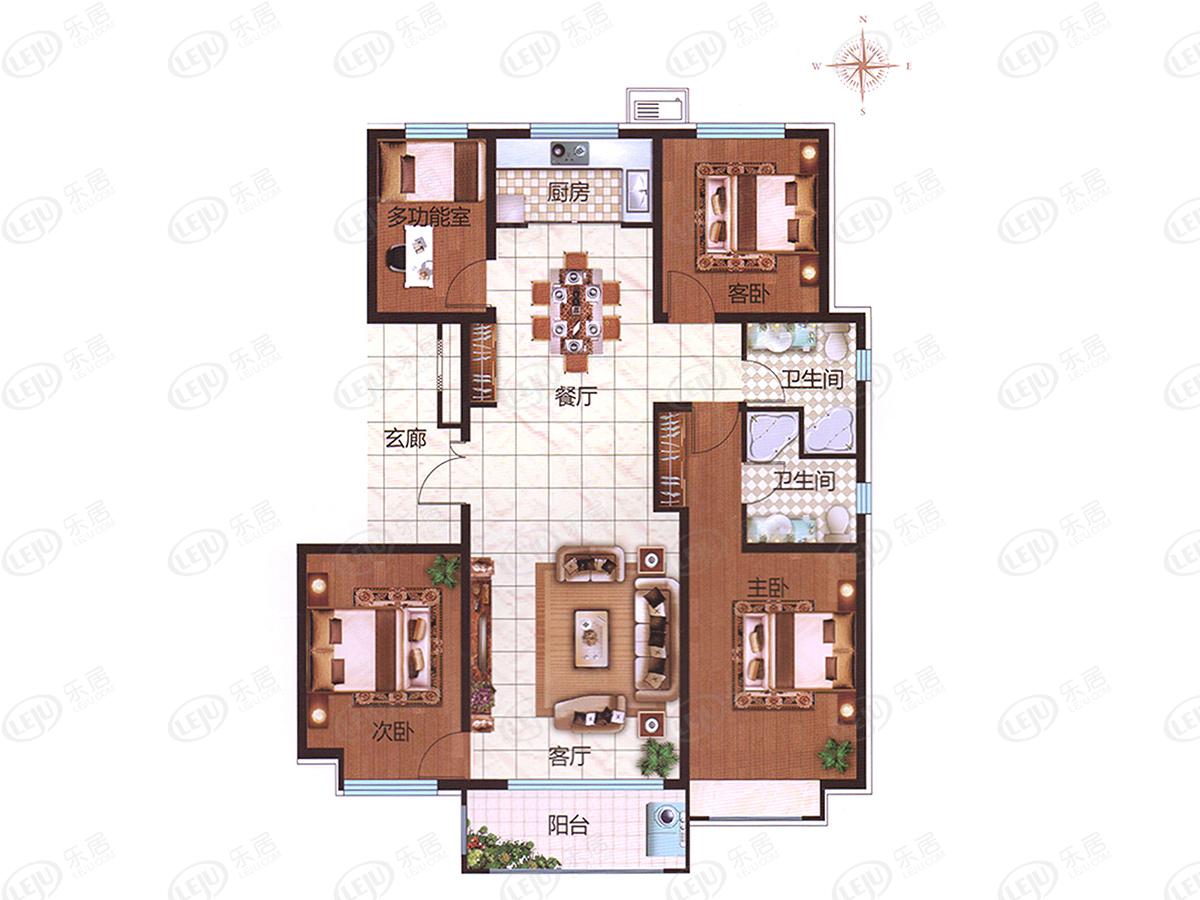 汉唐公馆住宅户型曝光 户型面积89~145㎡