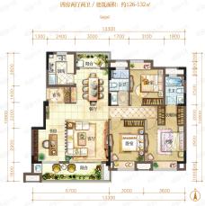 紫金山体育公园洋房平层A户型户型图