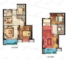 融信紫金山学院府3室2厅2卫户型图