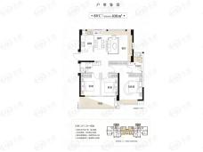 中庚香海湾（香海世界三期）3室2厅2卫户型图