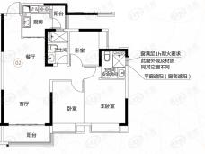 肇庆恒大西江名郡3室2厅2卫户型图