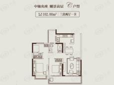 苏州恒大悦珑湾3室2厅1卫户型图