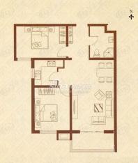 天籁新城2室2厅1卫户型图